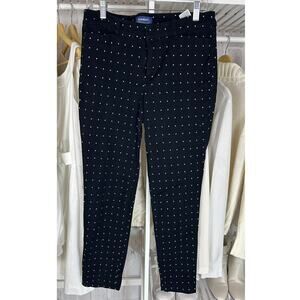 Old Navy Women's Size 10 Tall Black & White Dot Print Pixie Ankle Pants #0521